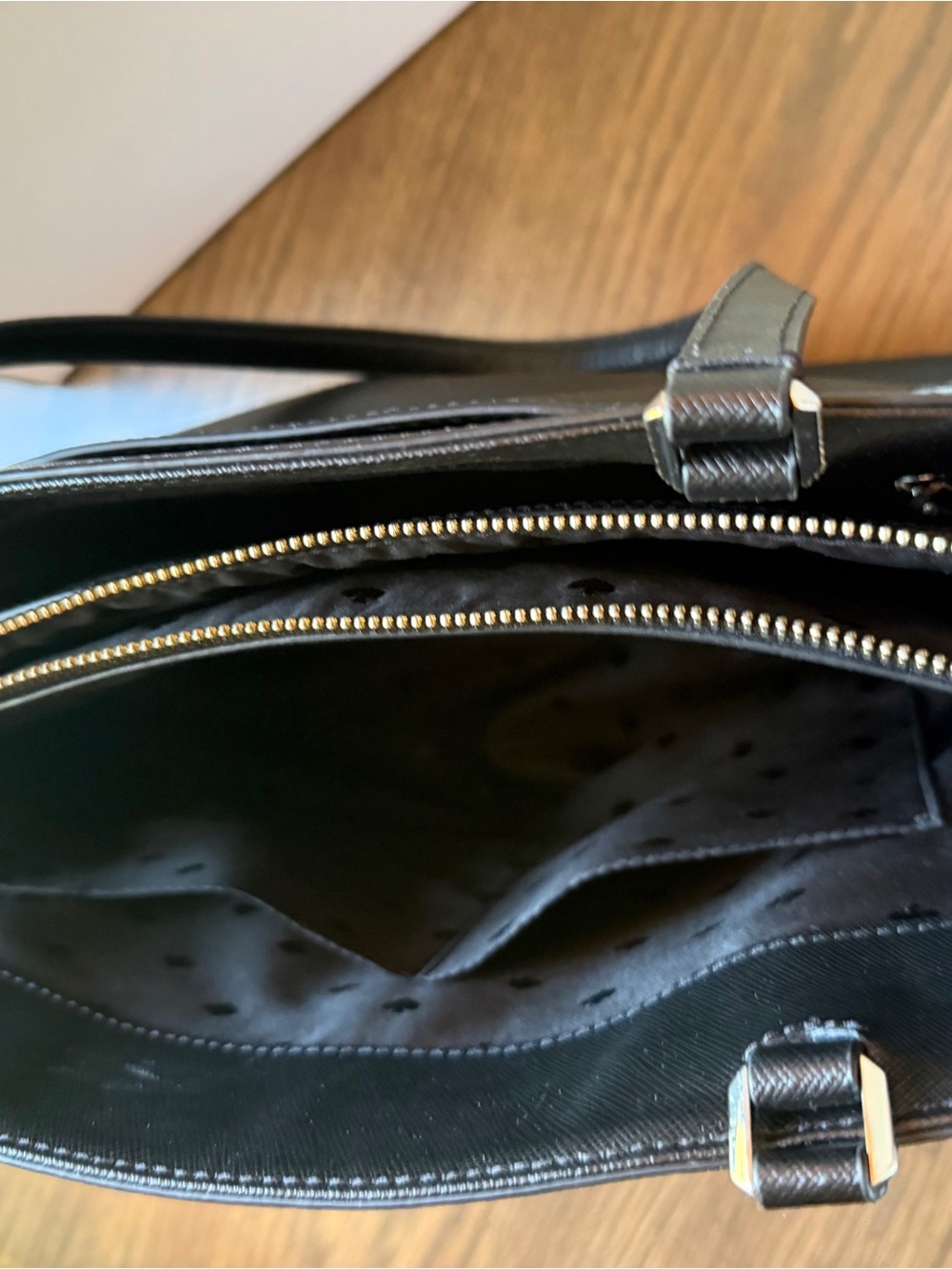 Kate Spade New York Staci Large Laptop Tote Leather Bag - Black - Picture 7 of 9